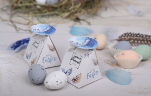 Pudełeczko z praliną jajo przepiórcze