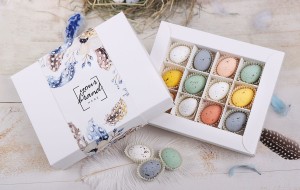 Bombonierka 12 czekoladek przepiórcze jaja