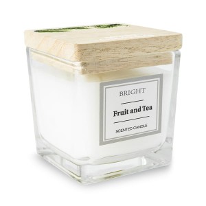 Świeczka z drewnianą przykrywką ALCAMORO