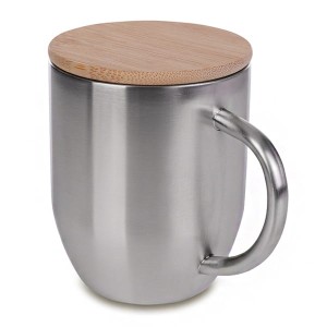 Kubek stalowy z przykrywką 350 ml