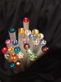 ołówki Swarovski białe widok z kryształkiem