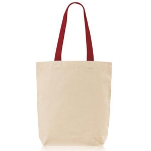 Torba bawełniana 180g z kolorowymi uchwytami