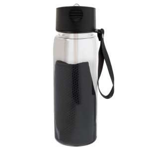 Butelka sportowa RPET 800 ml z ręcznikiem