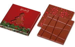 Czekolada 80 g  z malinami w kartoniku