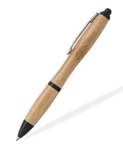 Długopis bambusowy z kolorowymi elementami